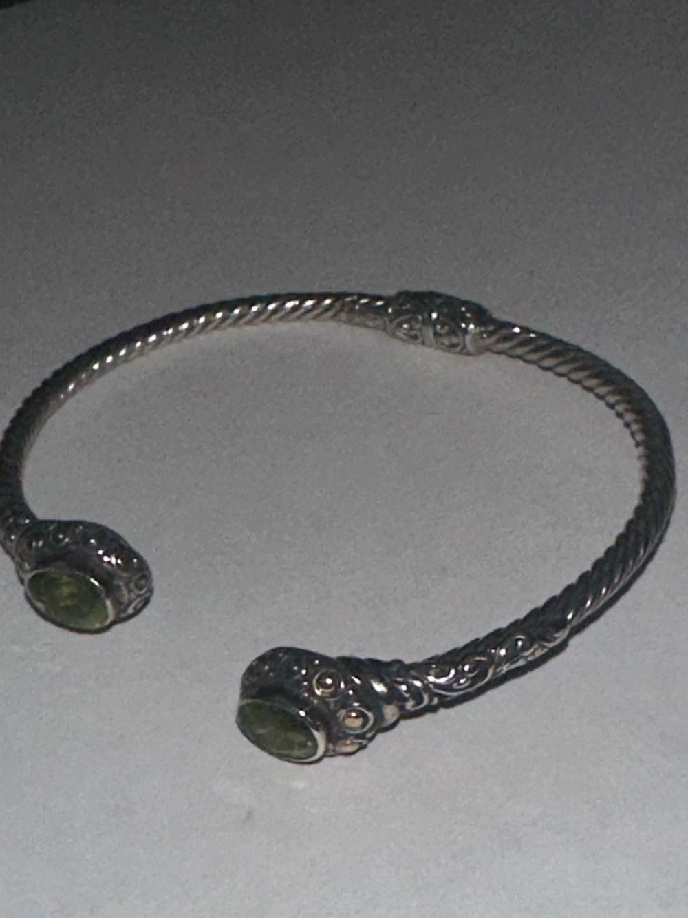 Peridot Sterling Silver Cuff